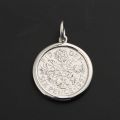 Britain Moon and Sixpence Love Lucky Coin Pendant with 10K Gold, Rose Gold or Platinum Queens Vintage Coins Necklace Customized