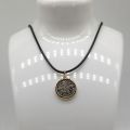 Britain Moon and Sixpence Love Lucky Coin Pendant with 10K Gold, Rose Gold or Platinum Queens Vintage Coins Necklace Customized