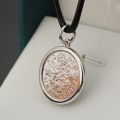 Britain Moon and Sixpence Love Lucky Coin Pendant with 10K Gold, Rose Gold or Platinum Queens Vintage Coins Necklace Customized