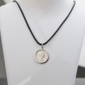 Britain Moon and Sixpence Love Lucky Coin Pendant with 10K Gold, Rose Gold or Platinum Queens Vintage Coins Necklace Customized