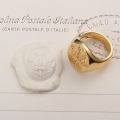 British Royal Family Badge Ring 18k Gold Vintage Seal European And American Fashion Tail Ring Light Luxury Custom