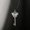 Butterfly Free Key Pendant 18k Gold + diamonds 0.110ct/37 Free Idyllic Life