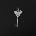 Butterfly Free Key Pendant 18k Gold + diamonds 0.110ct/37 Free Idyllic Life