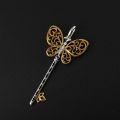 Butterfly Innocence Eternal Love Key Pendant 18K Gold 0.040ct + 0.050ct Original Custom