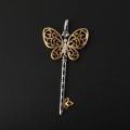 Butterfly Innocence Eternal Love Key Pendant 18K Gold 0.040ct + 0.050ct Original Custom