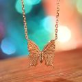 Butterfly Pendant - Transformational Journey from Cocoon to Butterfly in 10K White Gold, Rose Gold, or Platinum with Original Chinese-Style Design for Women