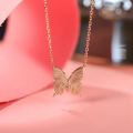 Butterfly Pendant - Transformational Journey from Cocoon to Butterfly in 10K White Gold, Rose Gold, or Platinum with Original Chinese-Style Design for Women