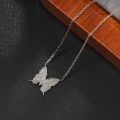 Butterfly Pendant - Transformational Journey from Cocoon to Butterfly in 10K White Gold, Rose Gold, or Platinum with Original Chinese-Style Design for Women