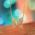 Butterfly Pendant - Transformational Journey from Cocoon to Butterfly in 14K White Gold, Rose Gold, or Platinum with Original Chinese-Style Design for Women