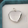 Can Hold Photo Heart Necklace Box Pendant 10K Gold Platinum Clamshell Lettering Retro Customize