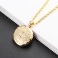 Can Put Photos of Diamond Necklace Photo Box Pendant Flipped 10K Gold Rose Platinum Customized