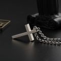 Cross Necklace Mens 10K Gold Platinum Rose Big Cross Pendant Retro Classic Simple