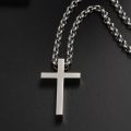 Cross Necklace Mens 10K Gold Platinum Rose Big Cross Pendant Retro Classic Simple