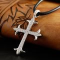 Diamond Cross Pendant for Men 10K Real Yellow White Rose Gold Platinum Crucifix Necklace for Women 0.7 / 2.2 ct.