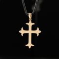 Diamond Cross Pendant for Men 10K Real Yellow White Rose Gold Platinum Crucifix Necklace for Women 0.7 / 2.2 ct.