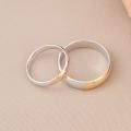 Gold Wedding Ring Grind in Fade Couple Time Rings 10K Yellow Gold Silver-plated Japanese Creativity