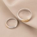 Gold Wedding Ring Grind in Fade Couple Time Rings 10K Yellow Gold Silver-plated Japanese Creativity