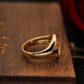 Knight Ring Men Trendy Personality 10K Gold Light Luxury Badge Little Finger Tail Ring Customization