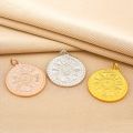 Om Mani Padme Hum Pendant 10K Yellow Gold Rose Gold Platinum Daming Mantra Apothegm Creative Necklaces