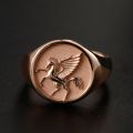 Poetry and Far Away Pegasus God of Hope Ring in 10K Gold Platinum Devise Light luxury