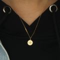 Polaris Love Direction Star Diamond Necklace 10K Yellow Gold White Rose Colored Real Diamond Female Pendant Small Badges