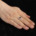 Ring for Men 10K Yellow Rose White Gold Personality Domineering Single Hipster Plain