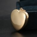 Can Hold Photo Heart Necklace Box Pendant 14K Gold Platinum Clamshell Lettering Retro Customize