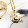 Can Put Photos of Diamond Necklace Photo Box Pendant Flipped 14K Gold Rose Platinum Customized