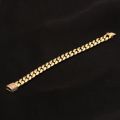 Cuban Link Chain Diamond 10K Yellow Gold Double Rows Full Dense Diamond Setting Fashion Thick Necklace Customized