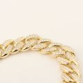 Cuban Link Chain Diamond 10K Yellow Gold Double Rows Full Dense Diamond Setting Fashion Thick Necklace Customized