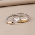 Gold Wedding Ring Grind in Fade Couple Time Rings 14K Yellow Gold Silver-plated Japanese Creativity