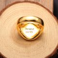 Knight Ring Men Trendy Personality 14K Gold Light Luxury Badge Little Finger Tail Ring Customization