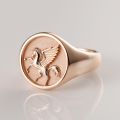 Poetry and Far Away Pegasus God of Hope Ring in 14K Gold Platinum Devise Light luxury