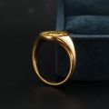 Originality Tai Chi Eight Diagrams Ring 14K Gold Ancientry National Fashion Taiji-Bagua Jewelry Taoist Magic Instrument