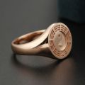 Originality Tai Chi Eight Diagrams Ring 14K Gold Ancientry National Fashion Taiji-Bagua Jewelry Taoist Magic Instrument