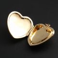 Can Hold Photo Heart Necklace Box Pendant 18K Gold Platinum Clamshell Lettering Retro Customize