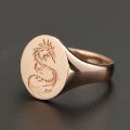 Chinese Dragon Ring 18k Gold Platinum Ancient Zodiac Dragon Men And Women Ring Light Luxury And Domineered Custom