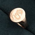 Chinese Dragon Ring 18k Gold Platinum Ancient Zodiac Dragon Men And Women Ring Light Luxury And Domineered Custom