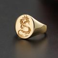 Chinese Dragon Ring 18k Gold Platinum Ancient Zodiac Dragon Men And Women Ring Light Luxury And Domineered Custom