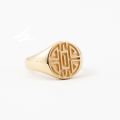 Chinese Style Seal Ring Platinum 18k Gold Men And Women Transfer Elder Vintage