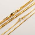 Chopin Chain 18K Yellow Gold Necklace Golden Universal Versatile Men and Women Classic Fashion AU750 Plain Gold Chain