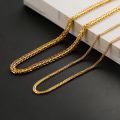 Chopin Chain 18K Yellow Gold Necklace Golden Universal Versatile Men and Women Classic Fashion AU750 Plain Gold Chain