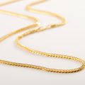 Chopin Chain 18K Yellow Gold Necklace Golden Universal Versatile Men and Women Classic Fashion AU750 Plain Gold Chain