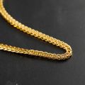 Chopin Chain 18K Yellow Gold Necklace Golden Universal Versatile Men and Women Classic Fashion AU750 Plain Gold Chain