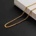 Chopin Chain 18K Yellow Gold Necklace Golden Universal Versatile Men and Women Classic Fashion AU750 Plain Gold Chain