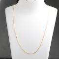 Chopin Chain 18K Yellow Gold Necklace Golden Universal Versatile Men and Women Classic Fashion AU750 Plain Gold Chain