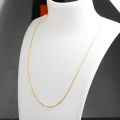 Chopin Chain 18K Yellow Gold Necklace Golden Universal Versatile Men and Women Classic Fashion AU750 Plain Gold Chain