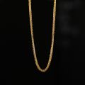 Chopin Chain 18K Yellow Gold Necklace Golden Universal Versatile Men and Women Classic Fashion AU750 Plain Gold Chain