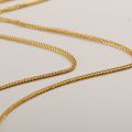 Chopin Chain 18K Yellow Gold Necklace Golden Universal Versatile Men and Women Classic Fashion AU750 Plain Gold Chain