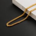 Chopin Chain 18K Yellow Gold Necklace Golden Universal Versatile Men and Women Classic Fashion AU750 Plain Gold Chain